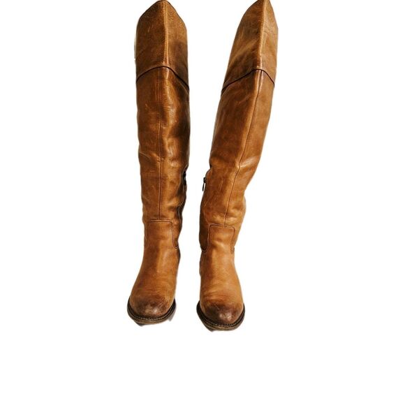 Franco Sarto Women's Brown Leather Boots Size 9 - Picture 1 of 7